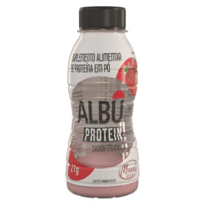 Albu Protein 21g de albumina sabor morango
